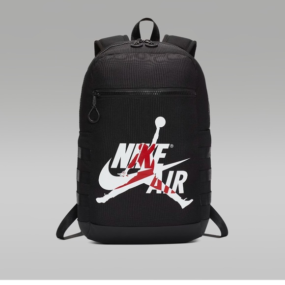 New with Tag Nike  Jordan jumpman Logo classic Backpack Black Gym Bag - Picture 6 of 8